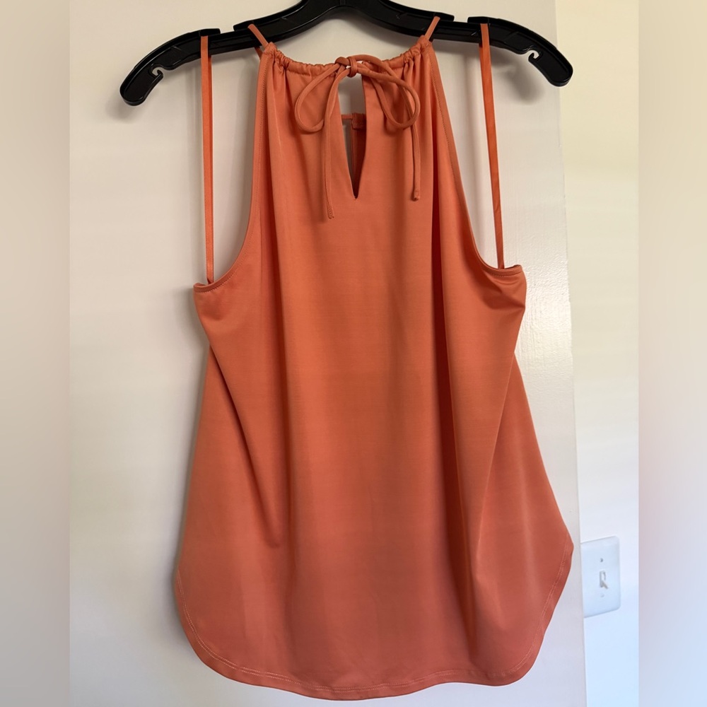 Veronica Beard Coral Halter Tie-Neck Tank - Picture 2 of 4
